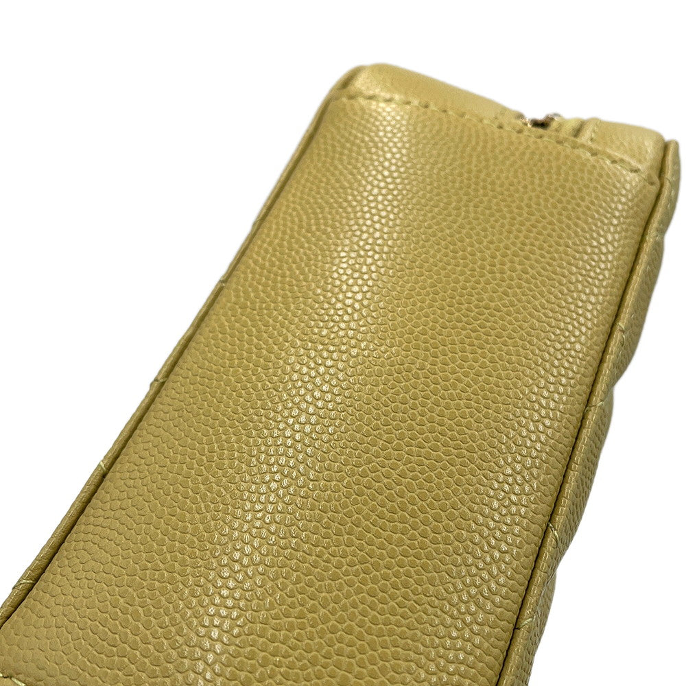 CHANEL ChainShoulder Mini Camera Bag Olive GreenAP2426 Caviar Leather