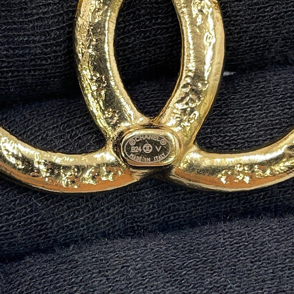 CHANEL CC Logo Tweed-style BroochABB103-B13473-NP955 Gold Plated