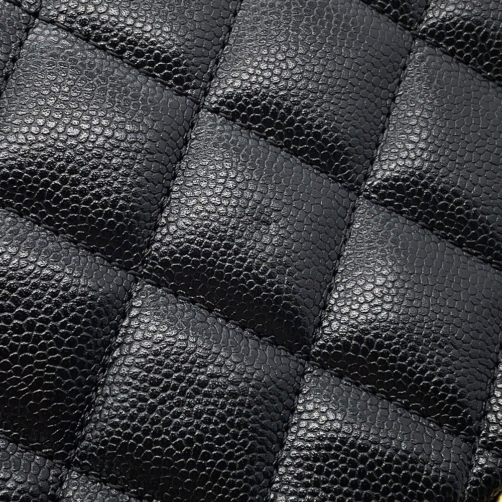 CHANEL Mini Matelasse ChainShoulder Bag BlackAS3467 Caviar Leather