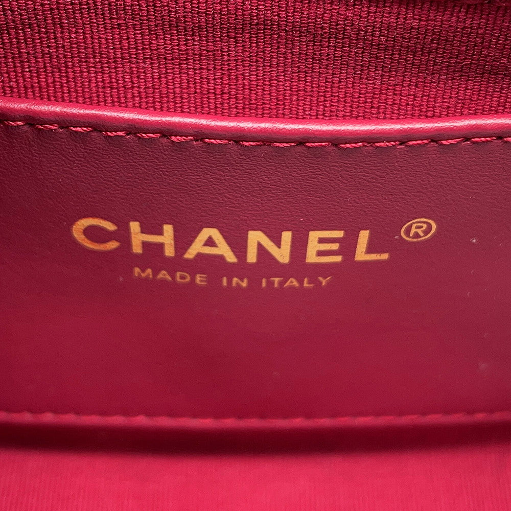 CHANEL Mini Matelasse ChainShoulder Bag BlackAS3467 Caviar Leather