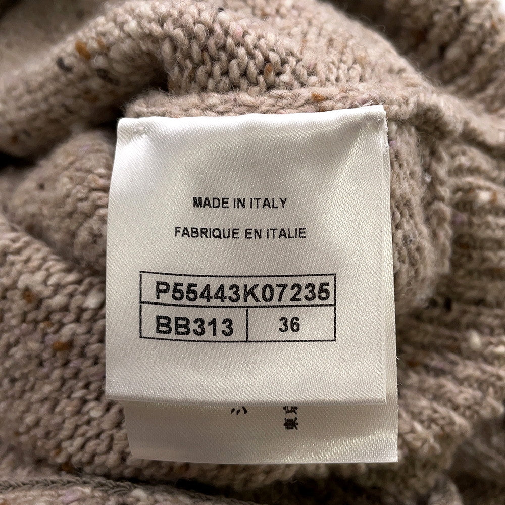 CHANEL Knit design dress Size 36 BeigeP55443 Cashmere100%