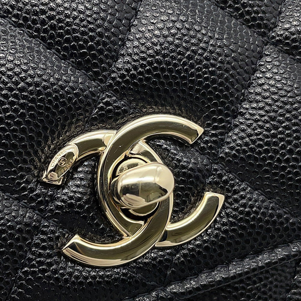 CHANEL Matelasse Coco Handle Chain Shoulder Bag BlackAP4244 Caviar Leather Size Mini mini