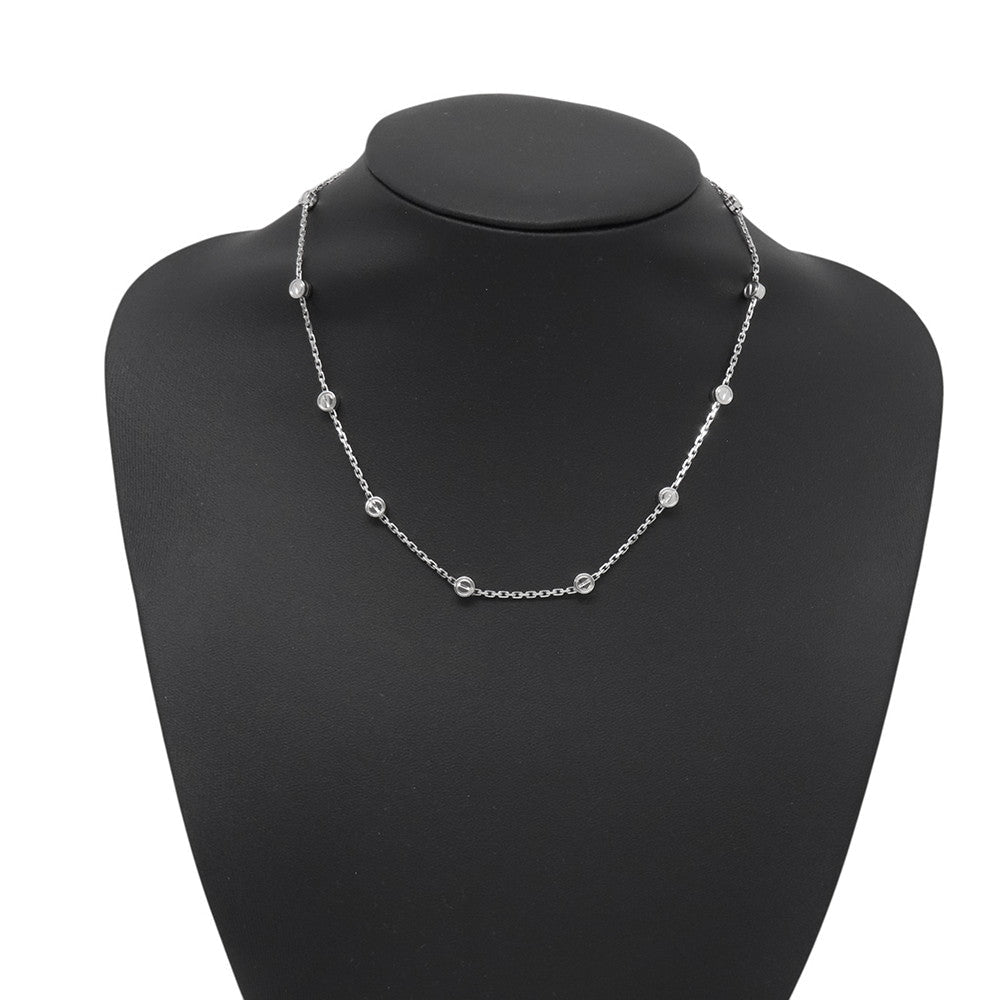 CARTIER Love Pastille 12 Motif NecklaceB7213500 18K White Gold