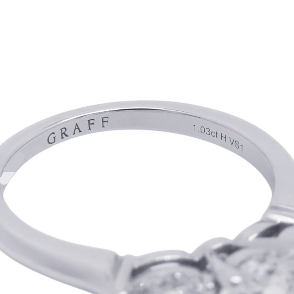 GRAFF Promise Round Diamond Engagement Ring Size Approximately No. 9 Pt950