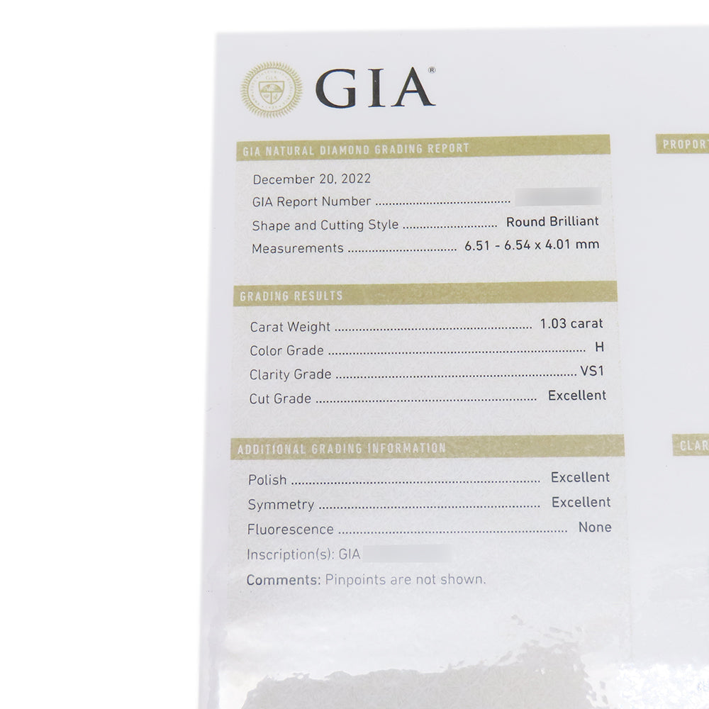 GRAFF Promise Round Diamond Engagement Ring Size Approximately No. 9 Pt950