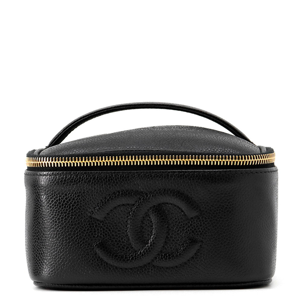 CHANEL Square Vanity Bag BlackA07058 Caviar Leather