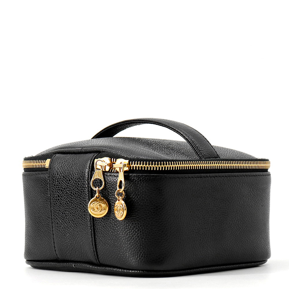 CHANEL Square Vanity Bag BlackA07058 Caviar Leather