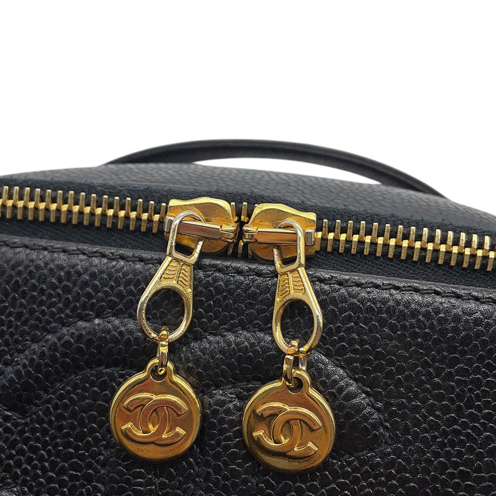 CHANEL Square Vanity Bag BlackA07058 Caviar Leather