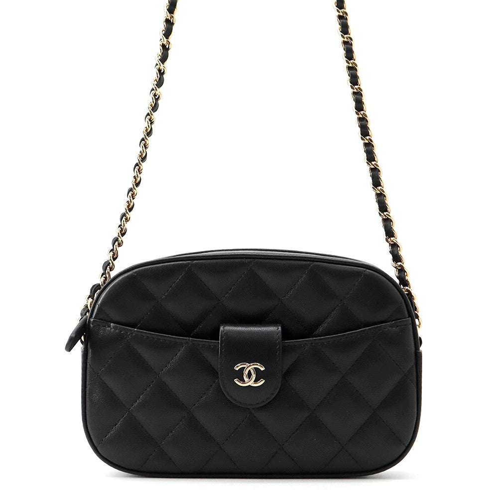 CHANEL Timeless Classic Chain Shoulder Bag BlackAP3998 Lambskin