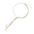 CHANEL CC Logo NecklaceABE732-B18632-NAAOL Gold Plated Rhinestone Faux Pearl Calf Leather