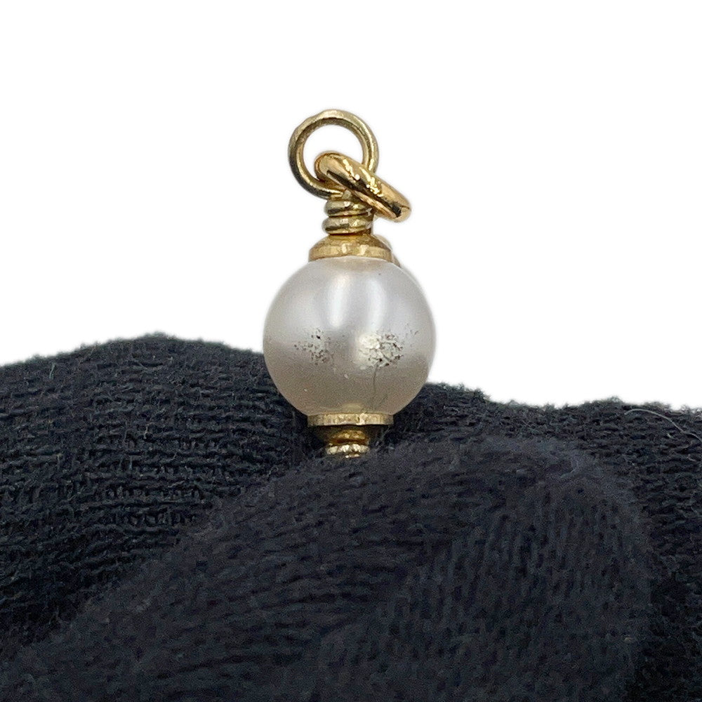 CHANEL CC Logo NecklaceABE732-B18632-NAAOL Gold Plated Rhinestone Faux Pearl Calf Leather