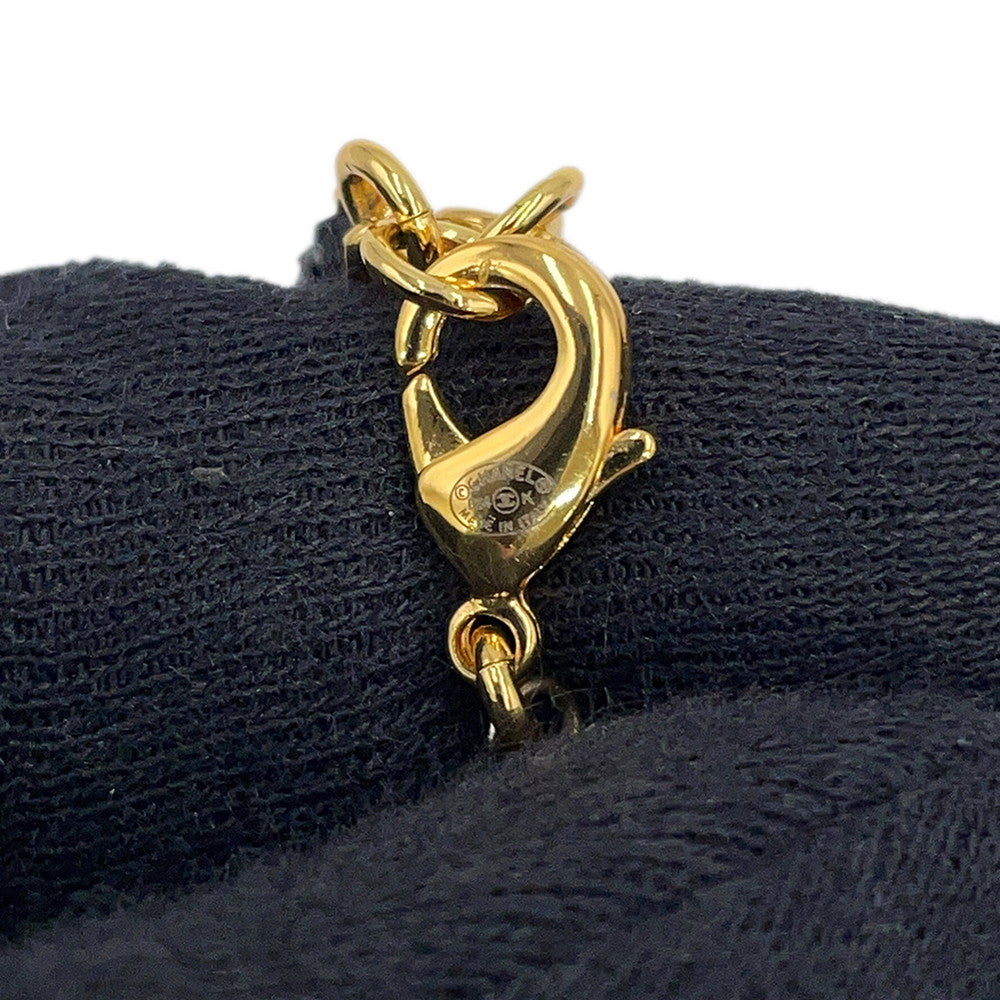 CHANEL CC Logo NecklaceABE732-B18632-NAAOL Gold Plated Rhinestone Faux Pearl Calf Leather