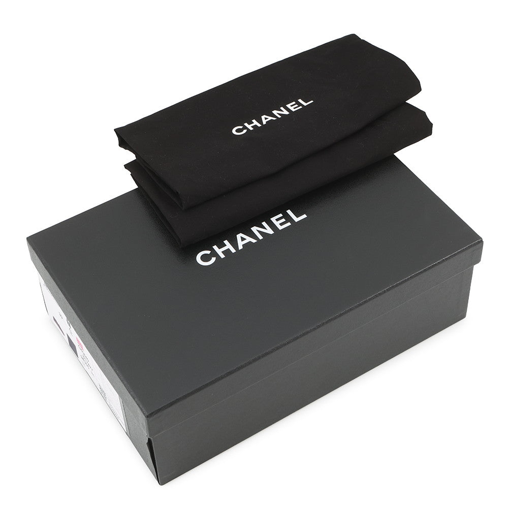 CHANEL CHANEL CC Logo Espadrilles BlackG45849 Velvet Raffia Size 39C
