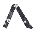 CHANEL Scarf Camellia CC Logo Gray/BlackAAB779-B23588-U8080 Silk100%
