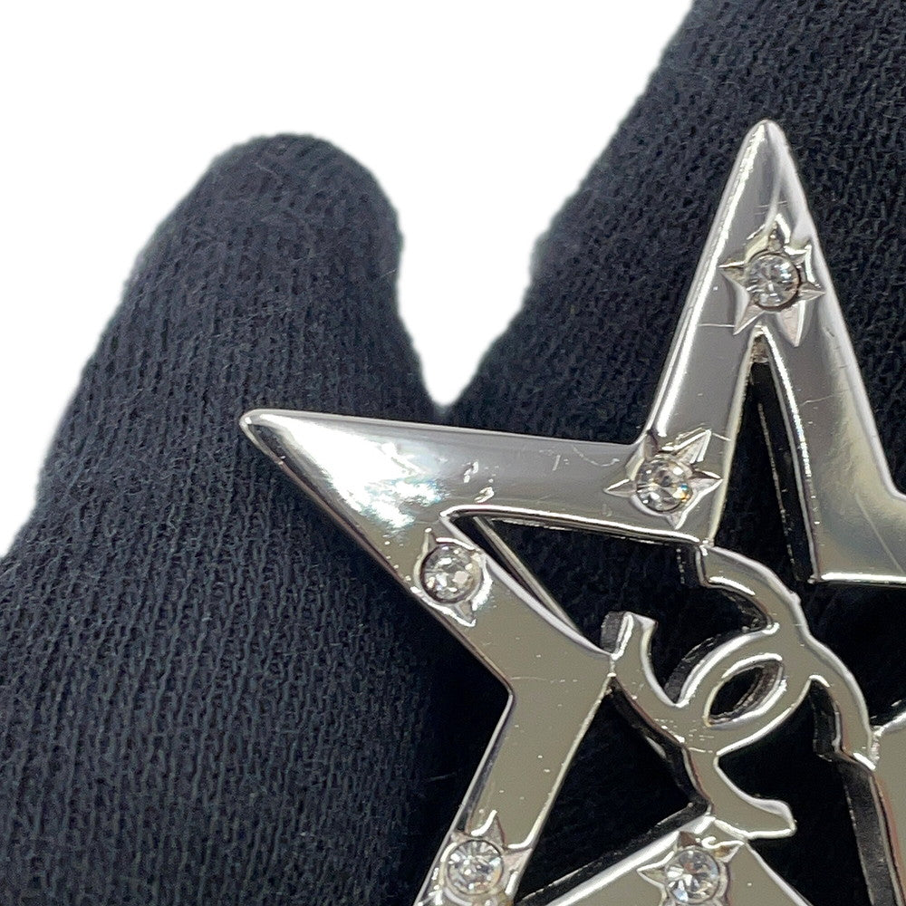 CHANEL Brooch Star Rhinestone Metal Rhinestone
