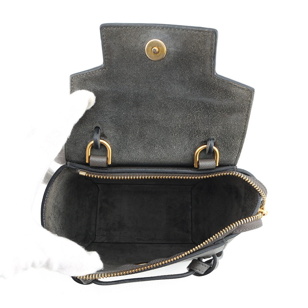 CELINE Belt bag Gray189003 Leather Size Nano