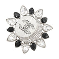 CHANEL CC Logo Sun BroochAB7728 Metal Rhinestone