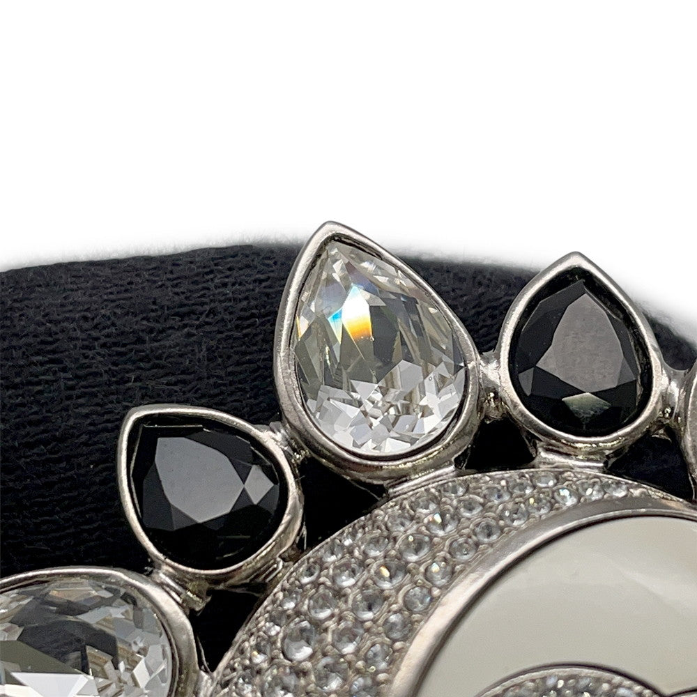 CHANEL CC Logo Sun BroochAB7728 Metal Rhinestone