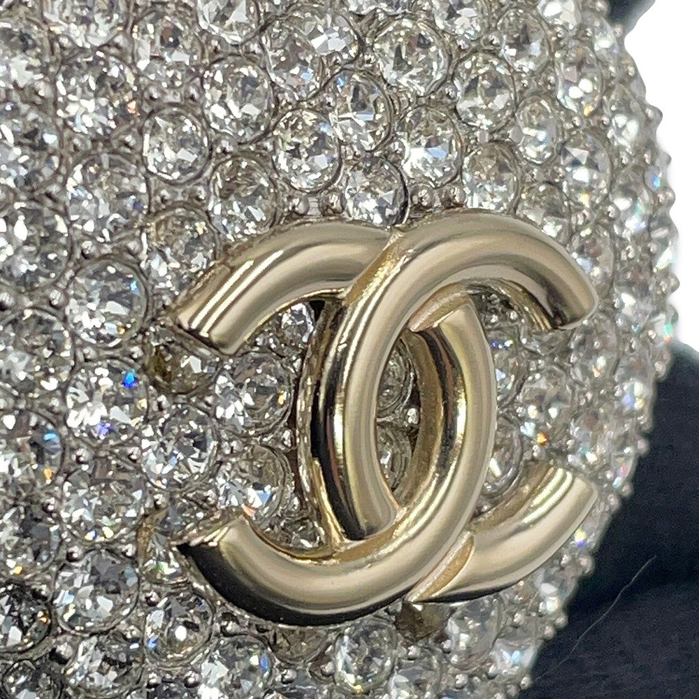 CHANEL CC Logo Heart BroochAB3644-B02818-N6656 Gold Plated Rhinestone