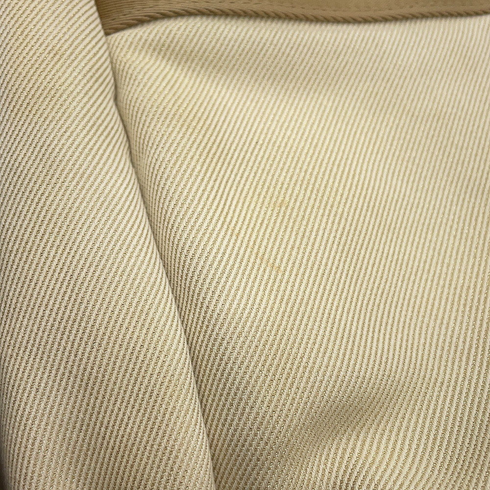 CHANEL Vintage Shoulder Bag Ivory/Beige/Brown Canvas Leather