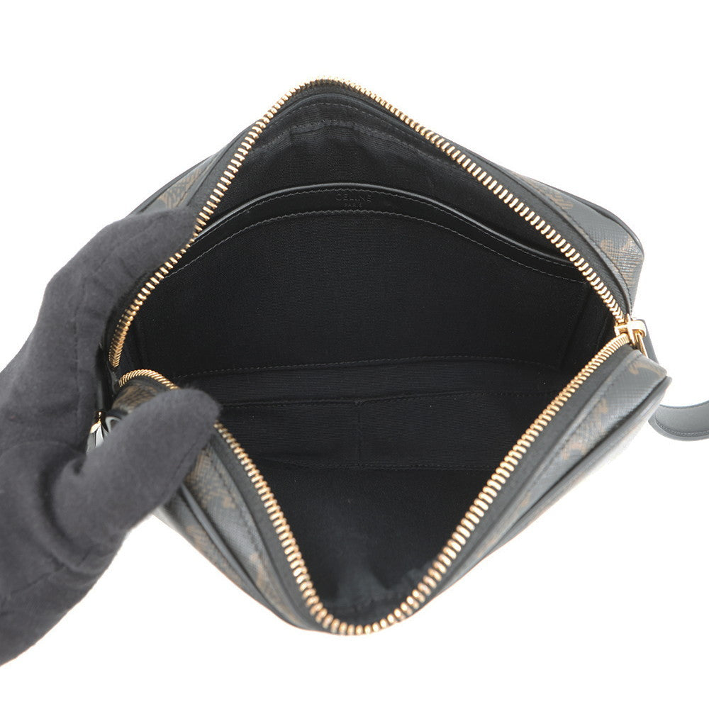 CELINE Triomphe Medium Messenger Bag Black/Brown194502CIM.38NO PVC Leather