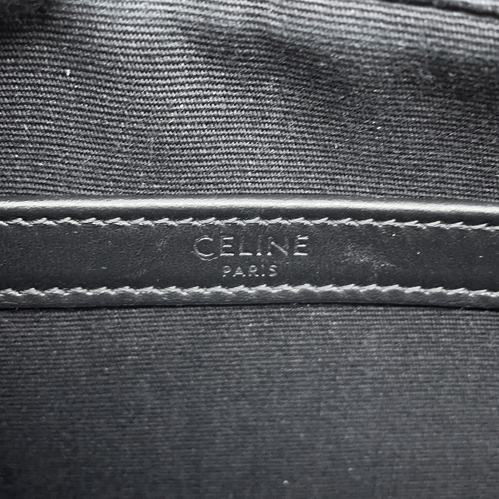 CELINE Triomphe Medium Messenger Bag Black/Brown194502CIM.38NO PVC Leather