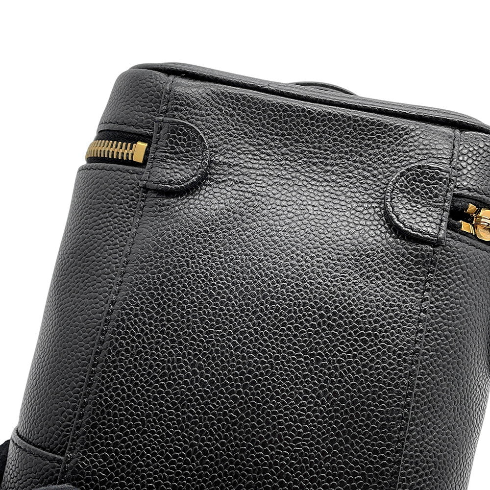 CHANEL CC Logo vanity bag BlackA01998 Caviar Leather