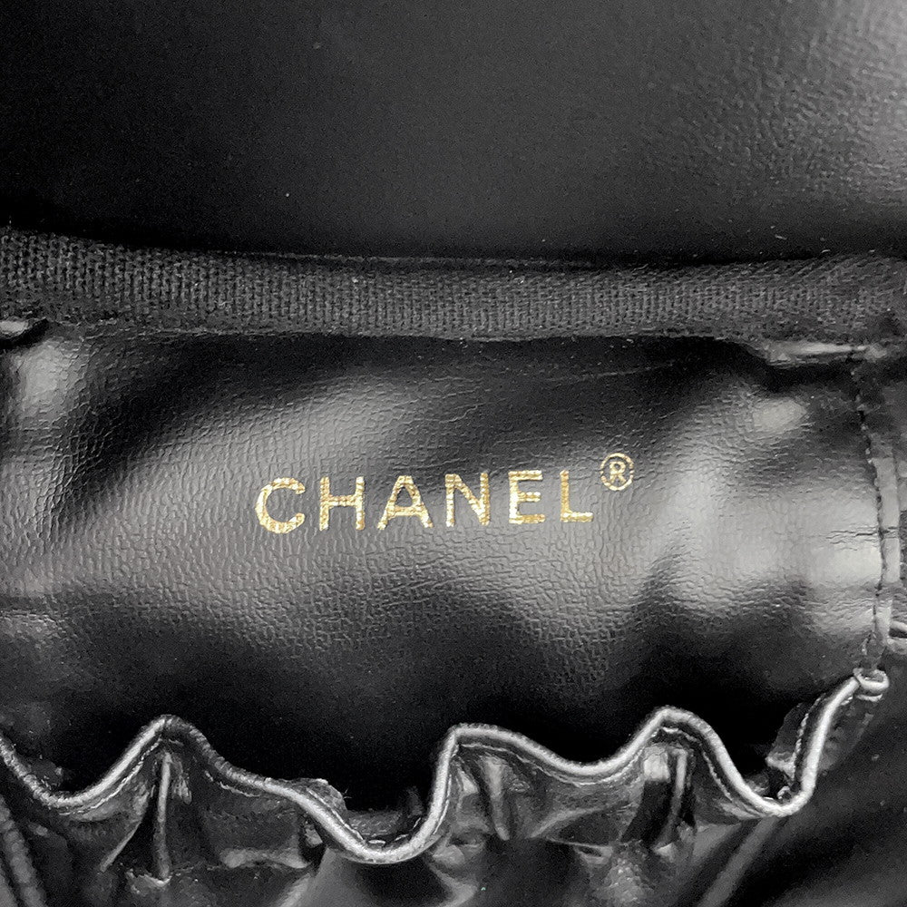CHANEL CC Logo vanity bag BlackA01998 Caviar Leather