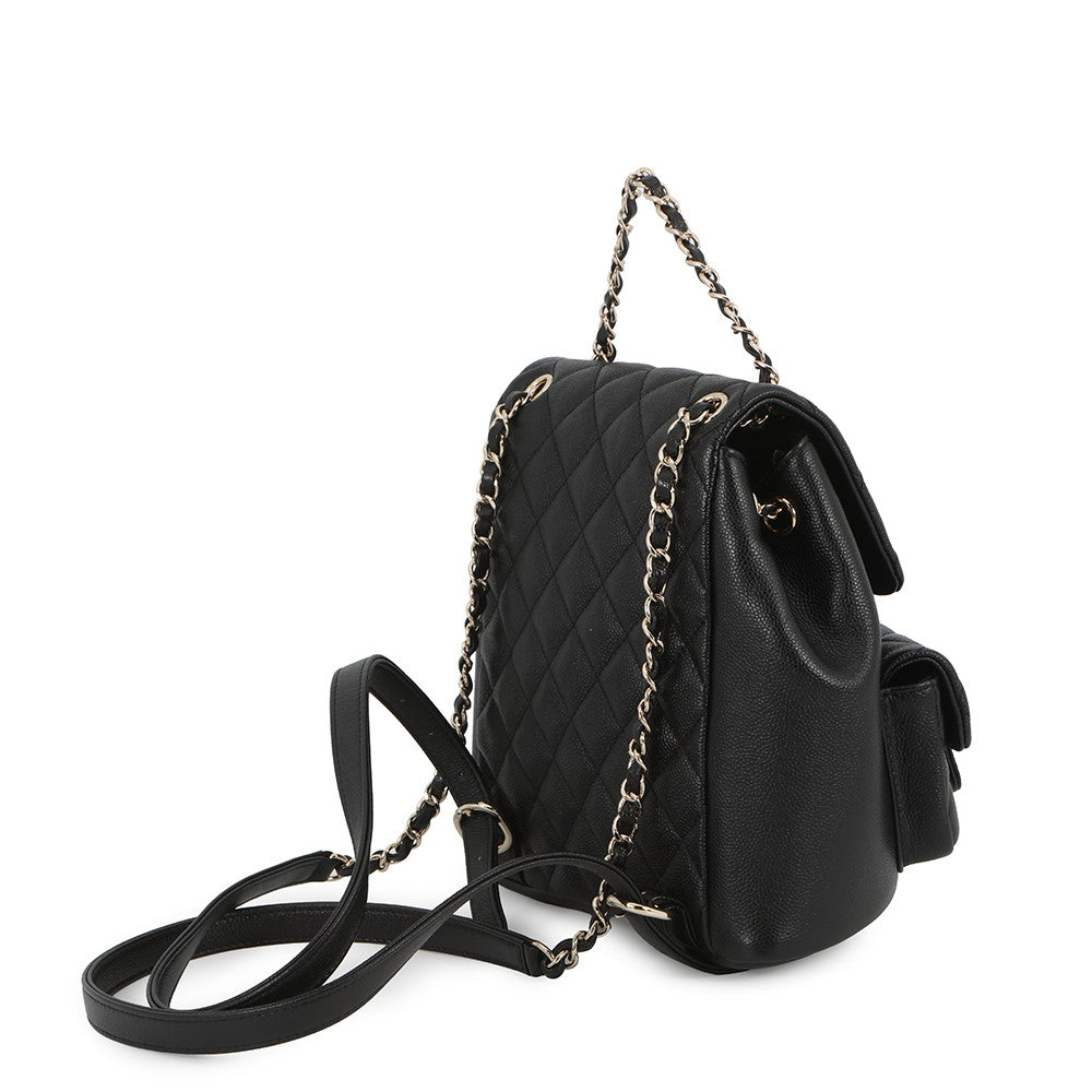 CHANEL Matelasse CC Logo Backpack BlackAS3787 Caviar Leather