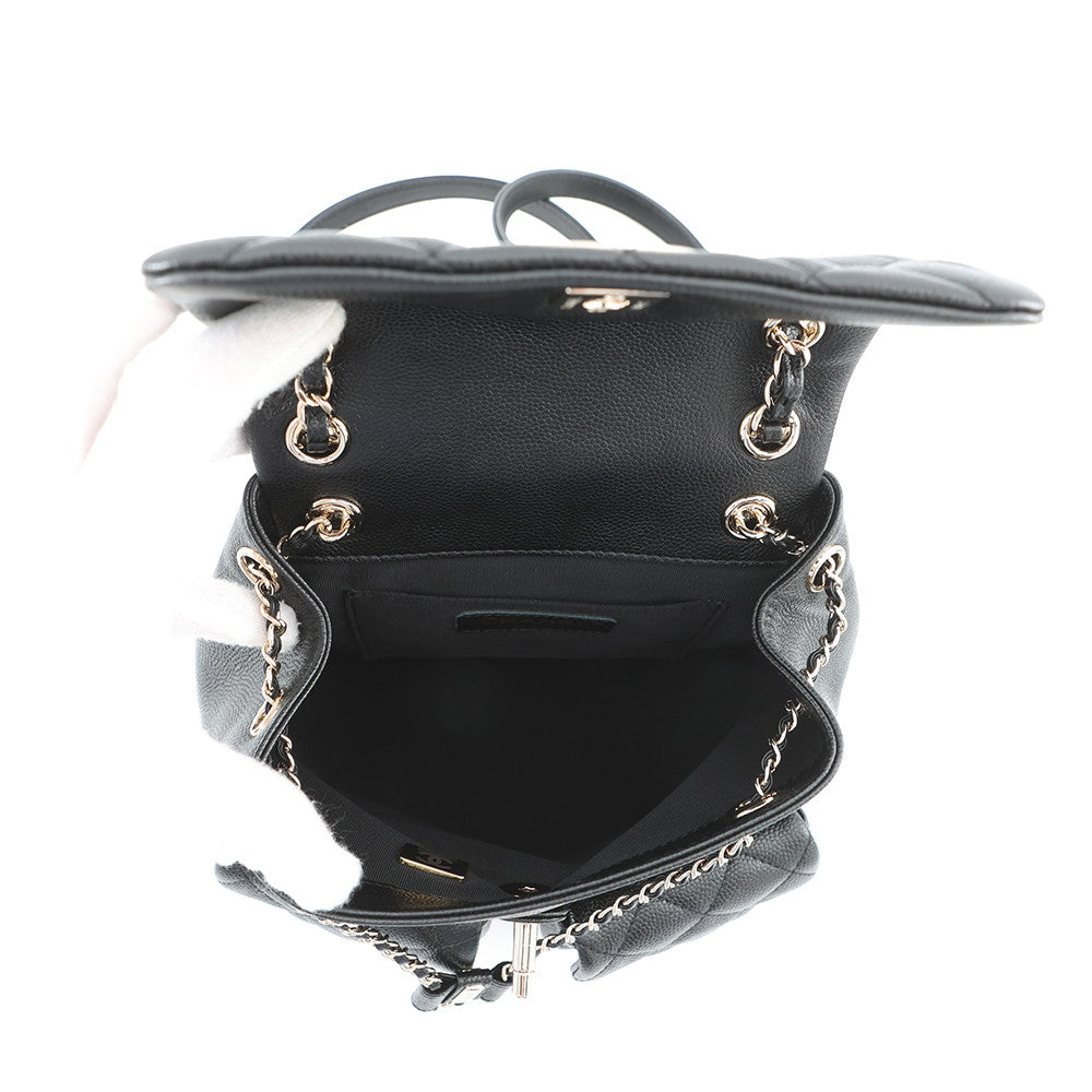 CHANEL Matelasse CC Logo Backpack BlackAS3787 Caviar Leather