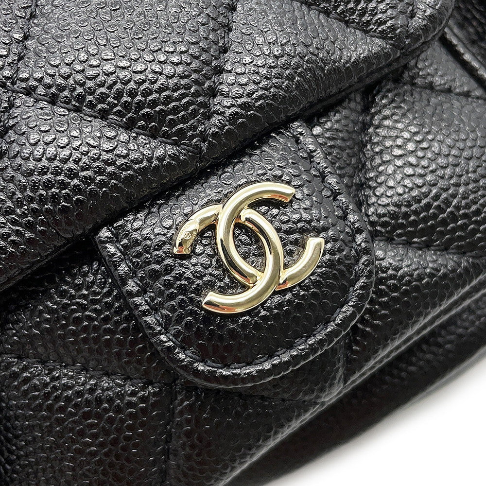 CHANEL Matelasse CC Logo Backpack BlackAS3787 Caviar Leather