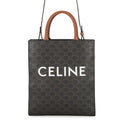 CELINE Vertical Cabas 2WAY Bag Tan191542 PVC Leather Size Small