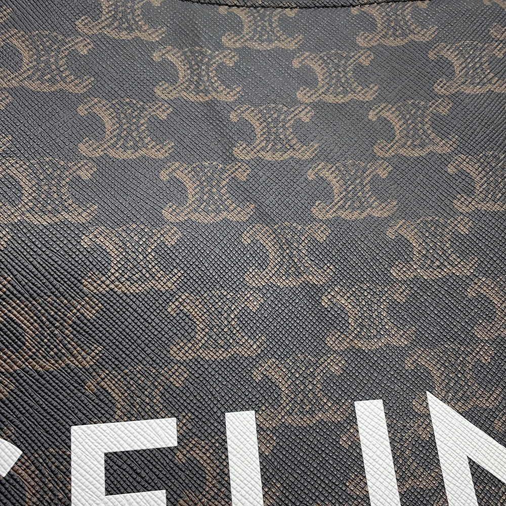 CELINE Vertical Cabas 2WAY Bag Tan191542 PVC Leather Size Small