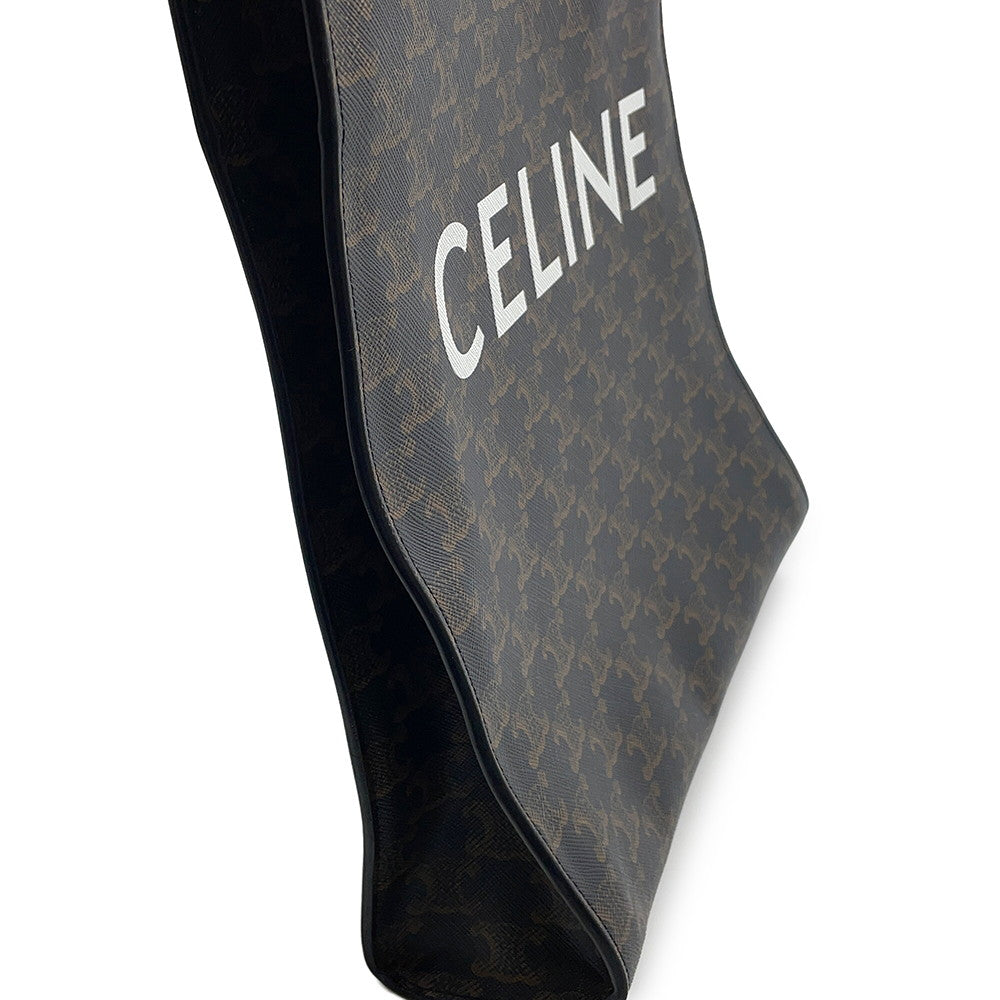 CELINE Vertical Cabas 2WAY Bag Tan191542 PVC Leather Size Small