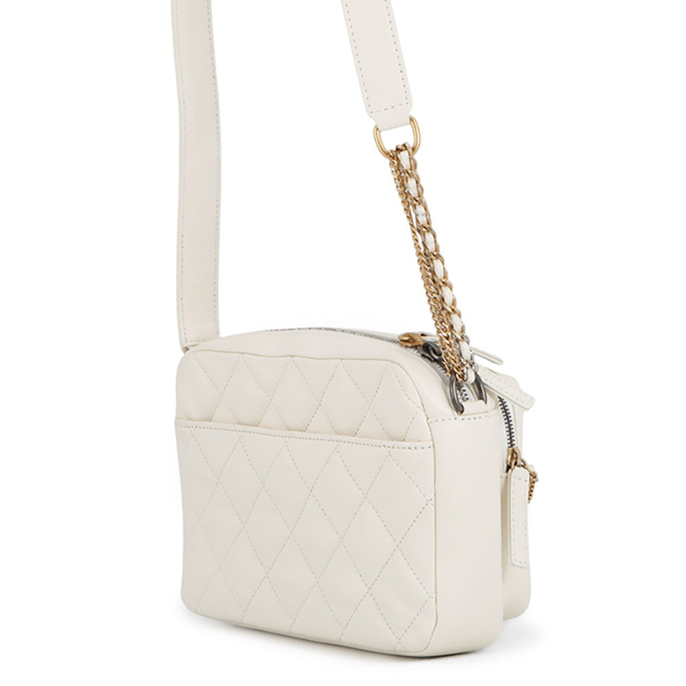 CHANEL Matelasse Camera Shoulder Bag WhiteAS2923 Lambskin Size Small