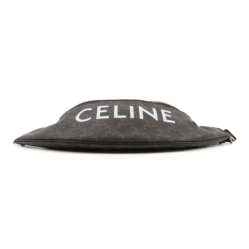 CELINE Triomphe Logo Crossbody Bag Brown/Black195972 PVC
