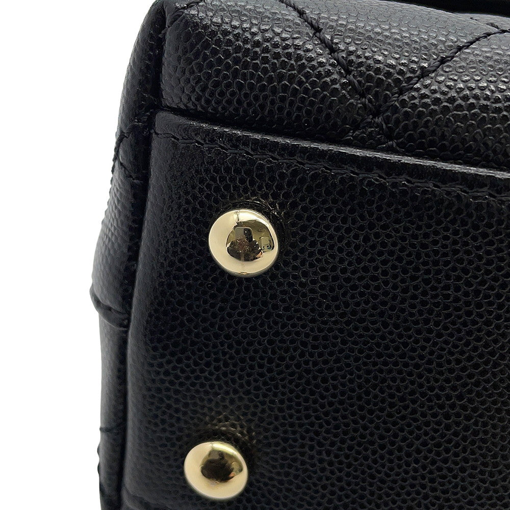 CHANEL Coco Handle 2WAYHandbag BlackA92990 Caviar Leather Size XS