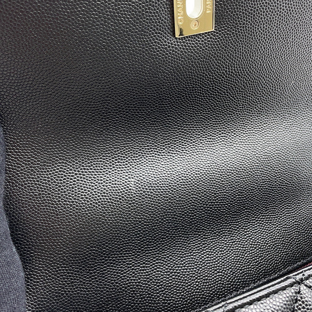 CHANEL Coco Handle 2WAYHandbag BlackA92990 Caviar Leather Size XS