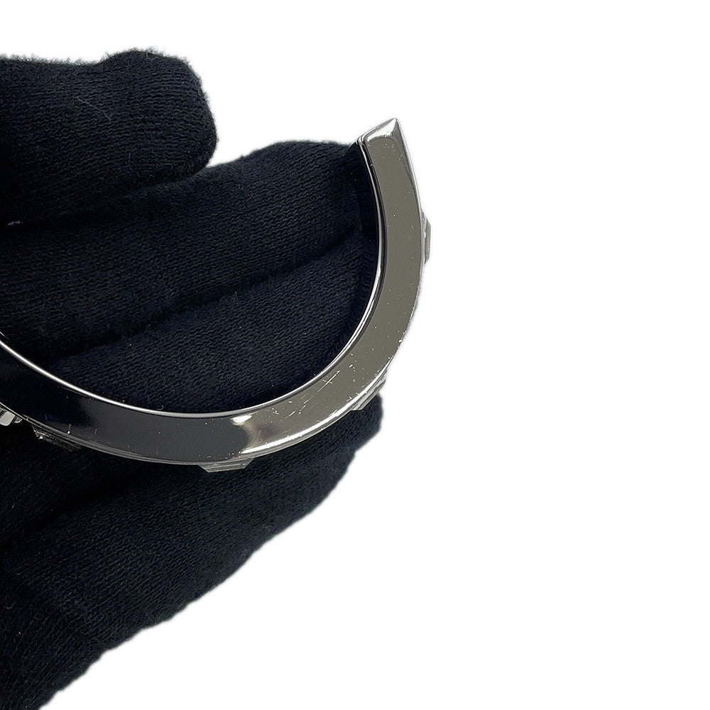 CHANEL CC Logo Bracelet Size S White/SilverABE820-B19204-NACVH Metal strass