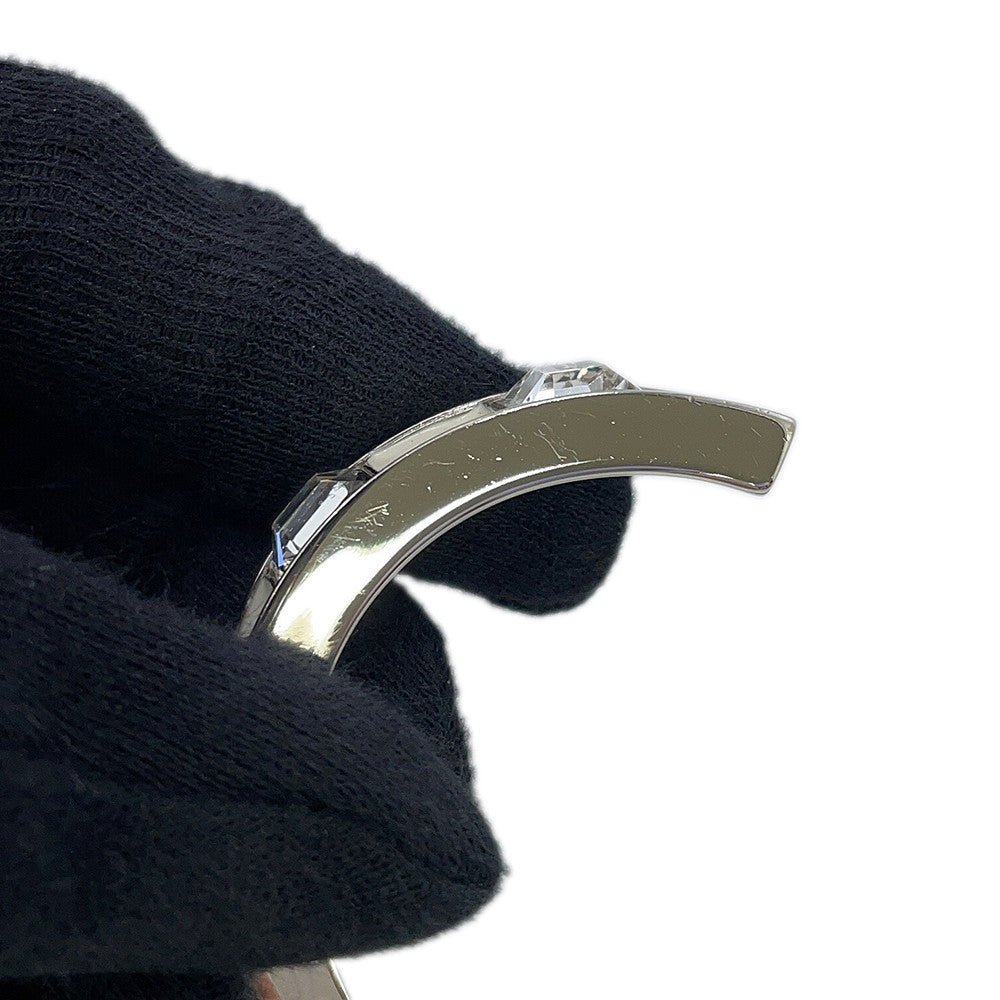CHANEL CC Logo Bracelet Size S White/SilverABE820-B19204-NACVH Metal strass