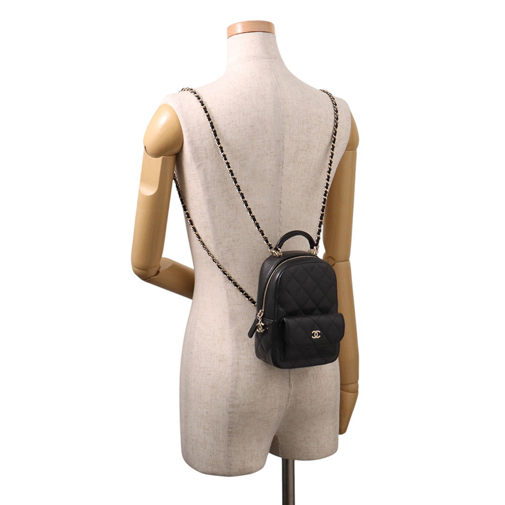 CHANEL Matelasse Timeless Classics Backpack BlackAP3753 Caviar Leather Size Mini