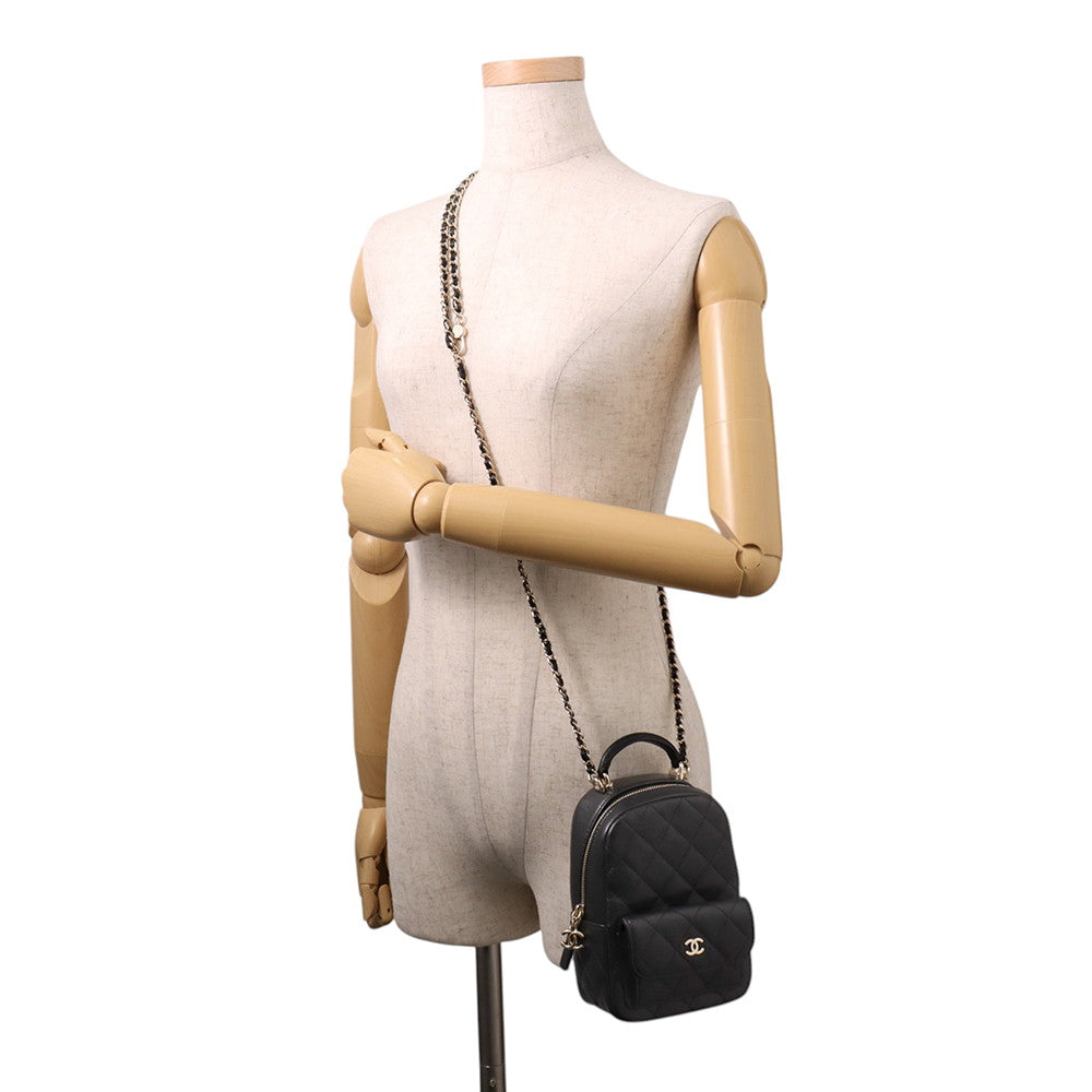 CHANEL Matelasse Timeless Classics Backpack BlackAP3753 Caviar Leather Size Mini