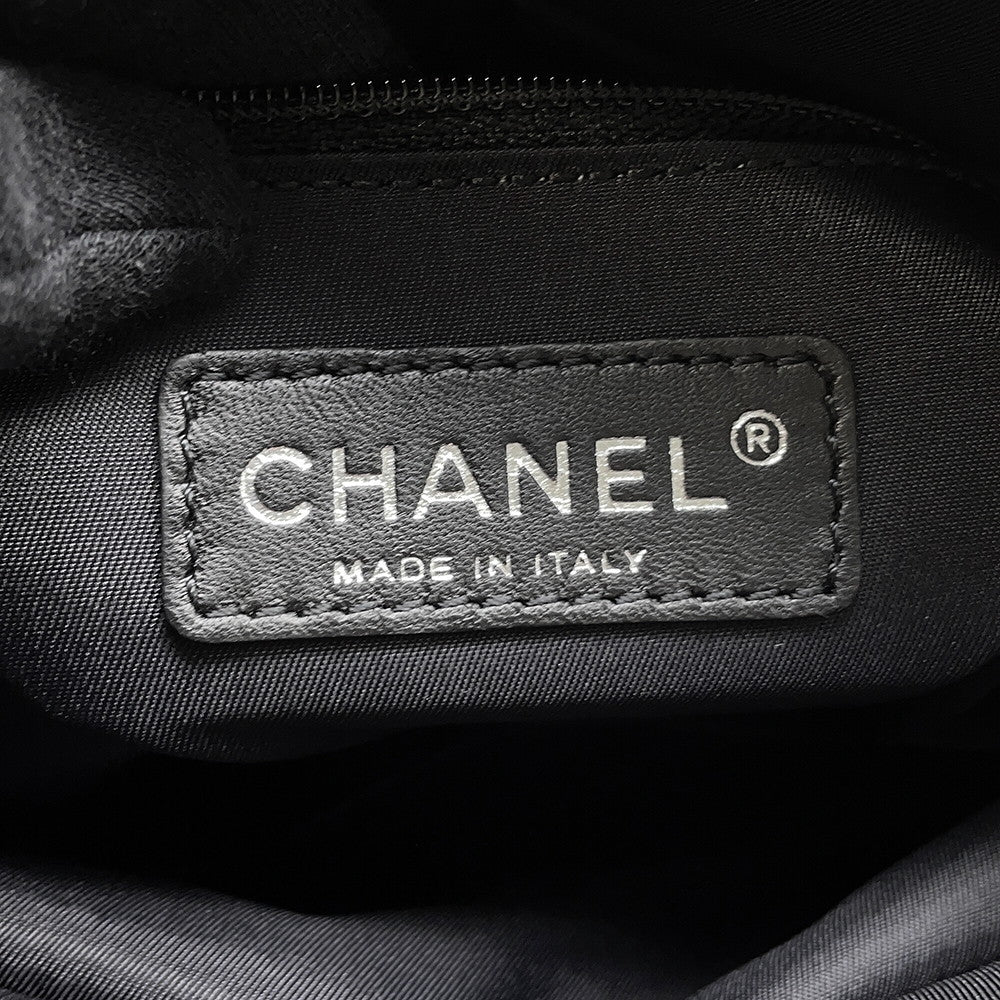 CHANEL Paris-Biarritz Tote BlackA34208 Leather Canvas Size PM