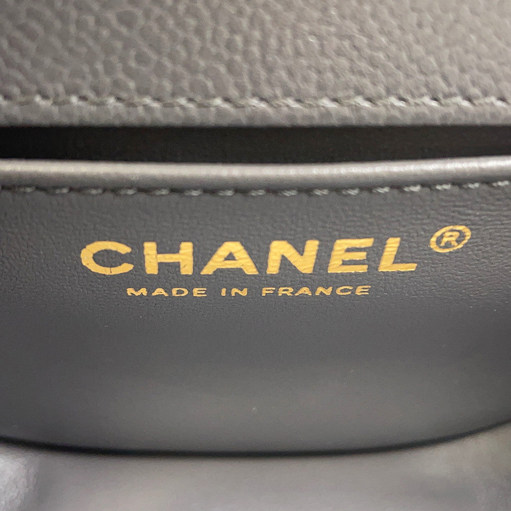 CHANEL Boy Chanel ChainShoulder Bag GrayAS3350 Caviar Leather Size Small