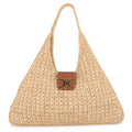CELINE Cabas Triomphe Triangle Basket Bag Brown119772GP4.02NT Raffia Leather