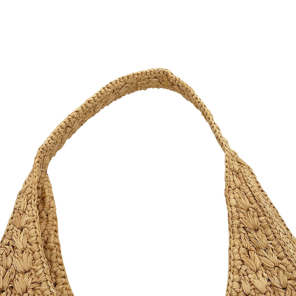 CELINE Cabas Triomphe Triangle Basket Bag Brown119772GP4.02NT Raffia Leather