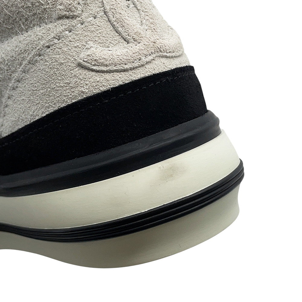 CHANEL CC Logo Sneakers Light Gray/Black/WhiteG45208 suede Size 37