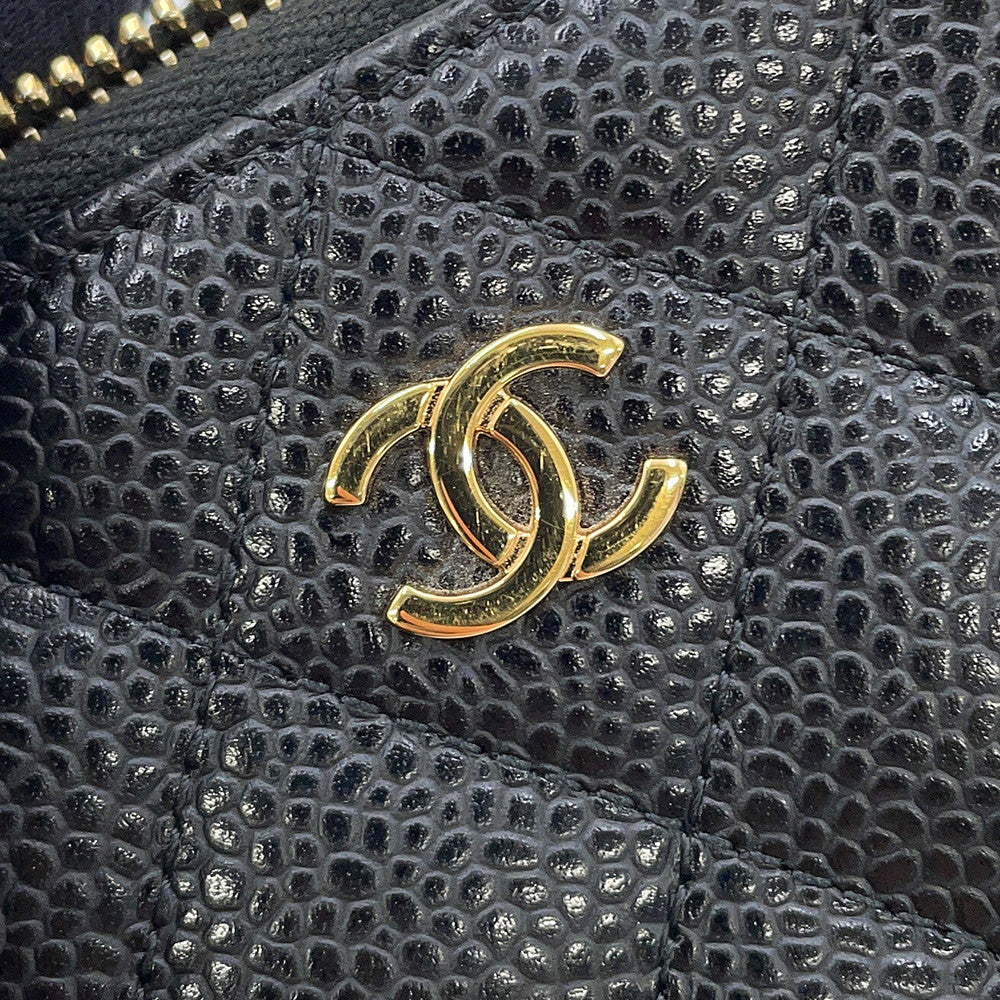 CHANEL Matelassé Classic Zip Coin Purse BlackAP0216-Y01864-C3906 Caviar Leather