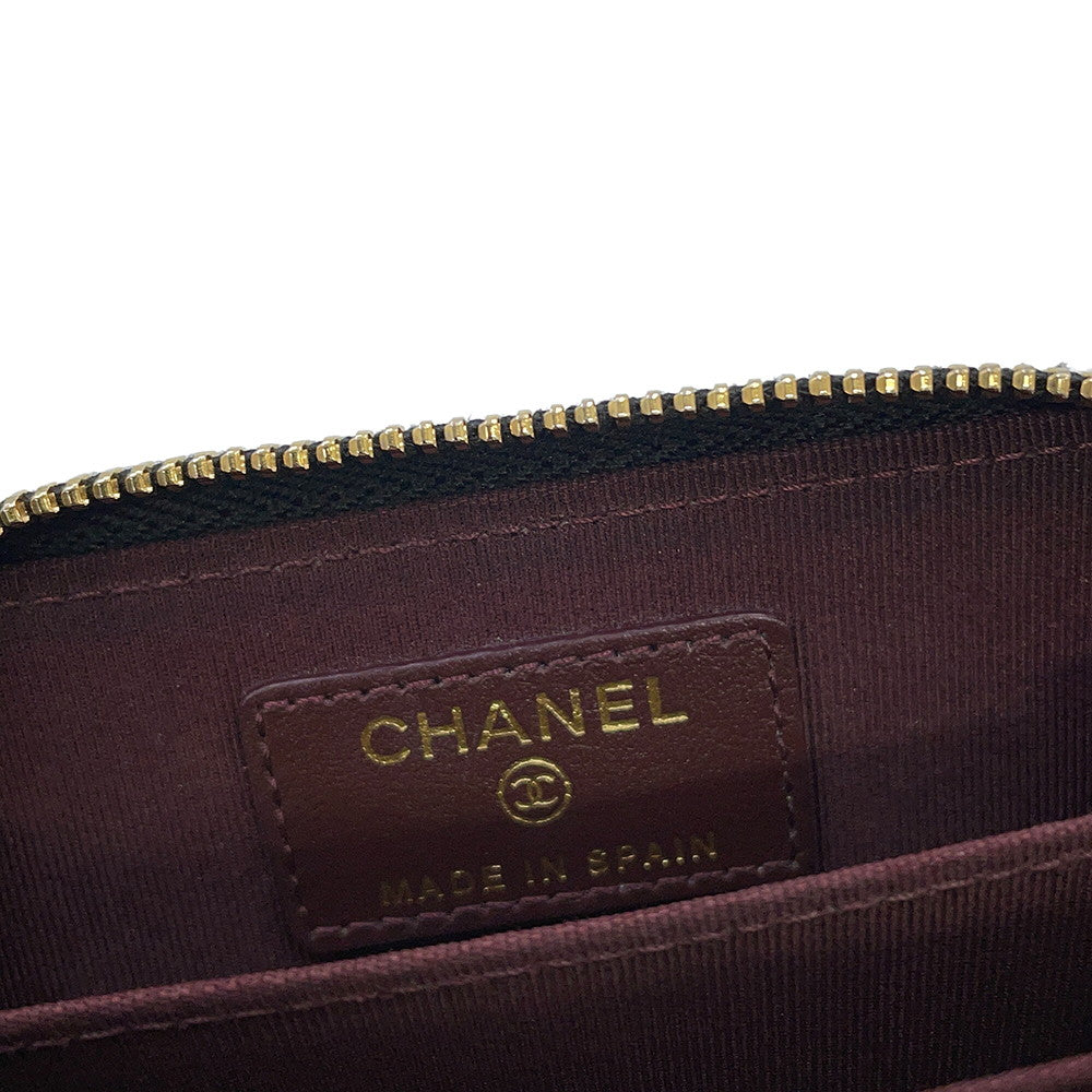 CHANEL Matelassé Classic Zip Coin Purse BlackAP0216-Y01864-C3906 Caviar Leather