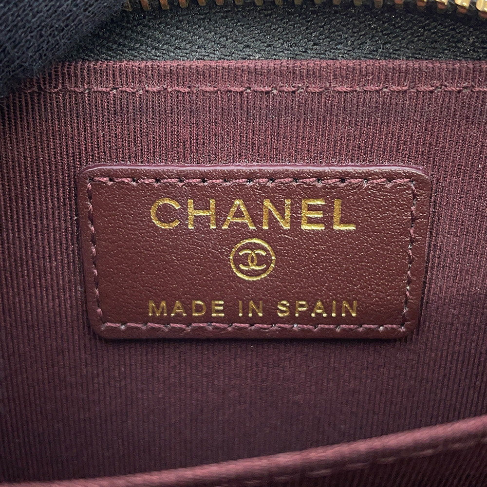 CHANEL Matelassé Classic Zip Coin Purse BlackAP0216-Y01864-C3906 Caviar Leather